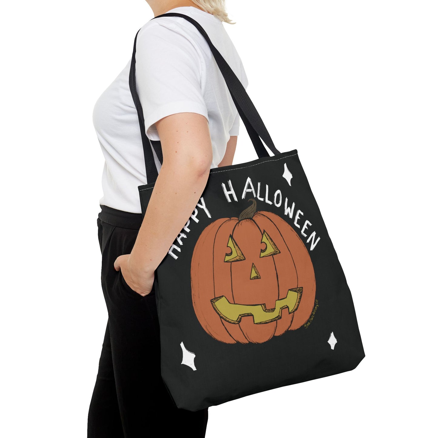 Happy Halloween Pumpkin - Large Tote Bag
