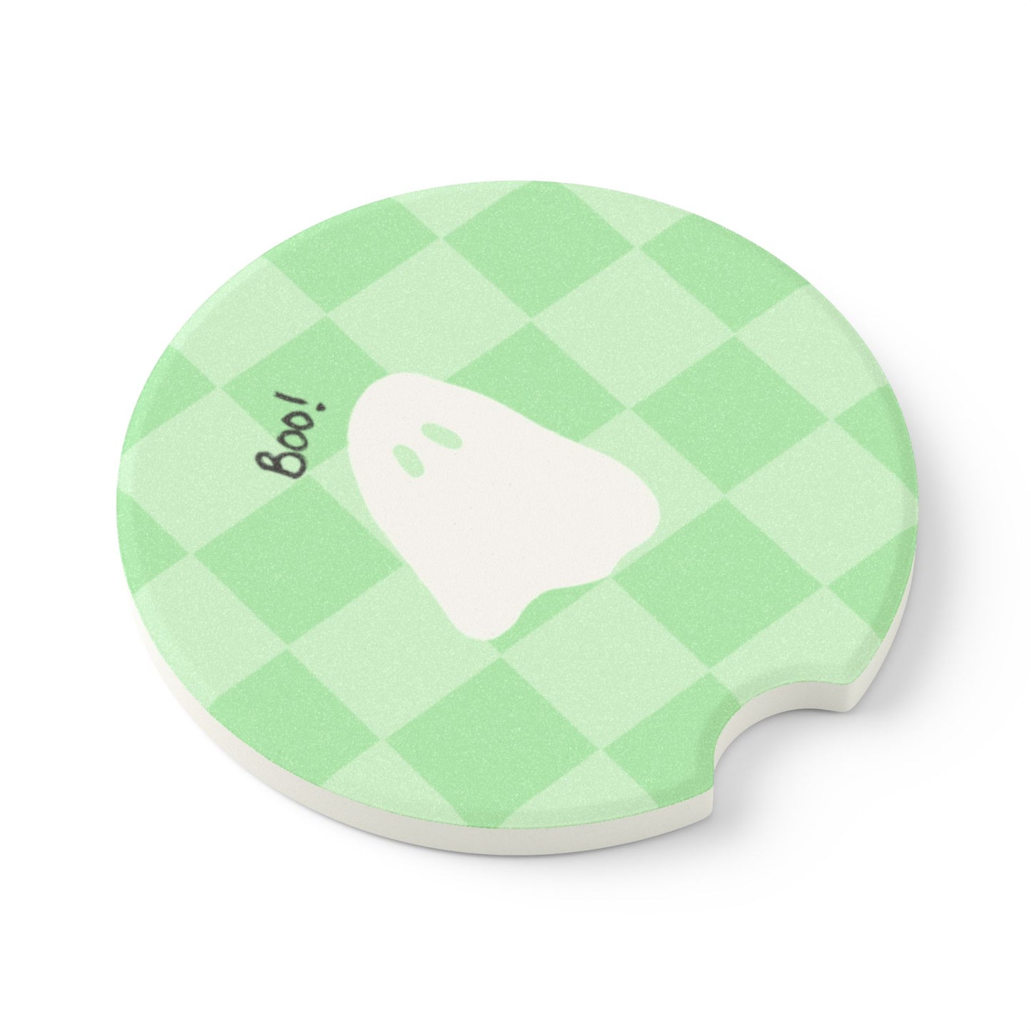 Green Retro Boo Car Coaster(s)