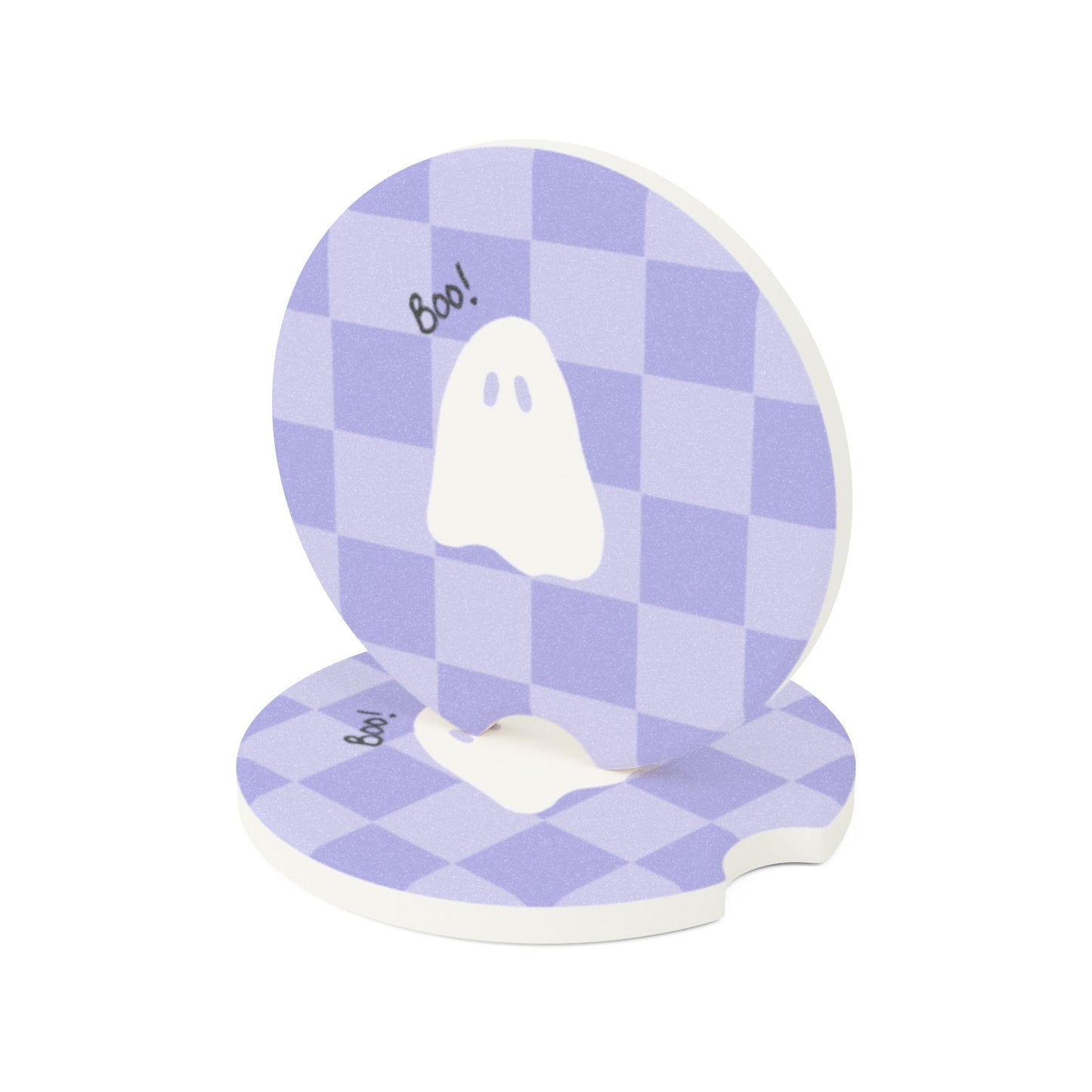 Purple Retro Boo Car Coaster(s)