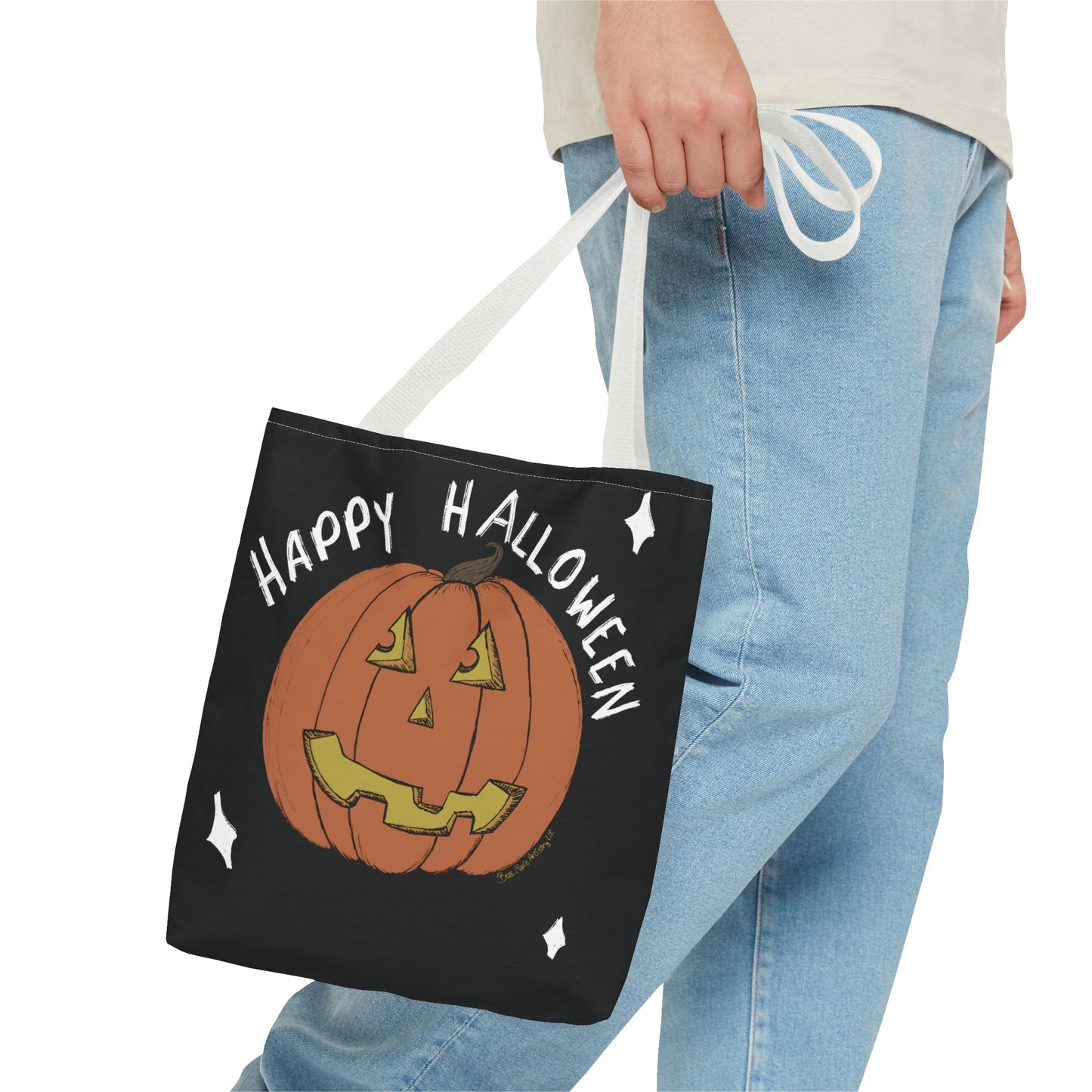 Happy Halloween Pumpkin - Large Tote Bag