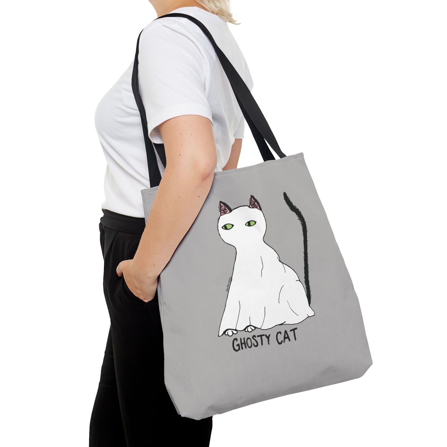 Ghosty Cat - Large Tote Bag