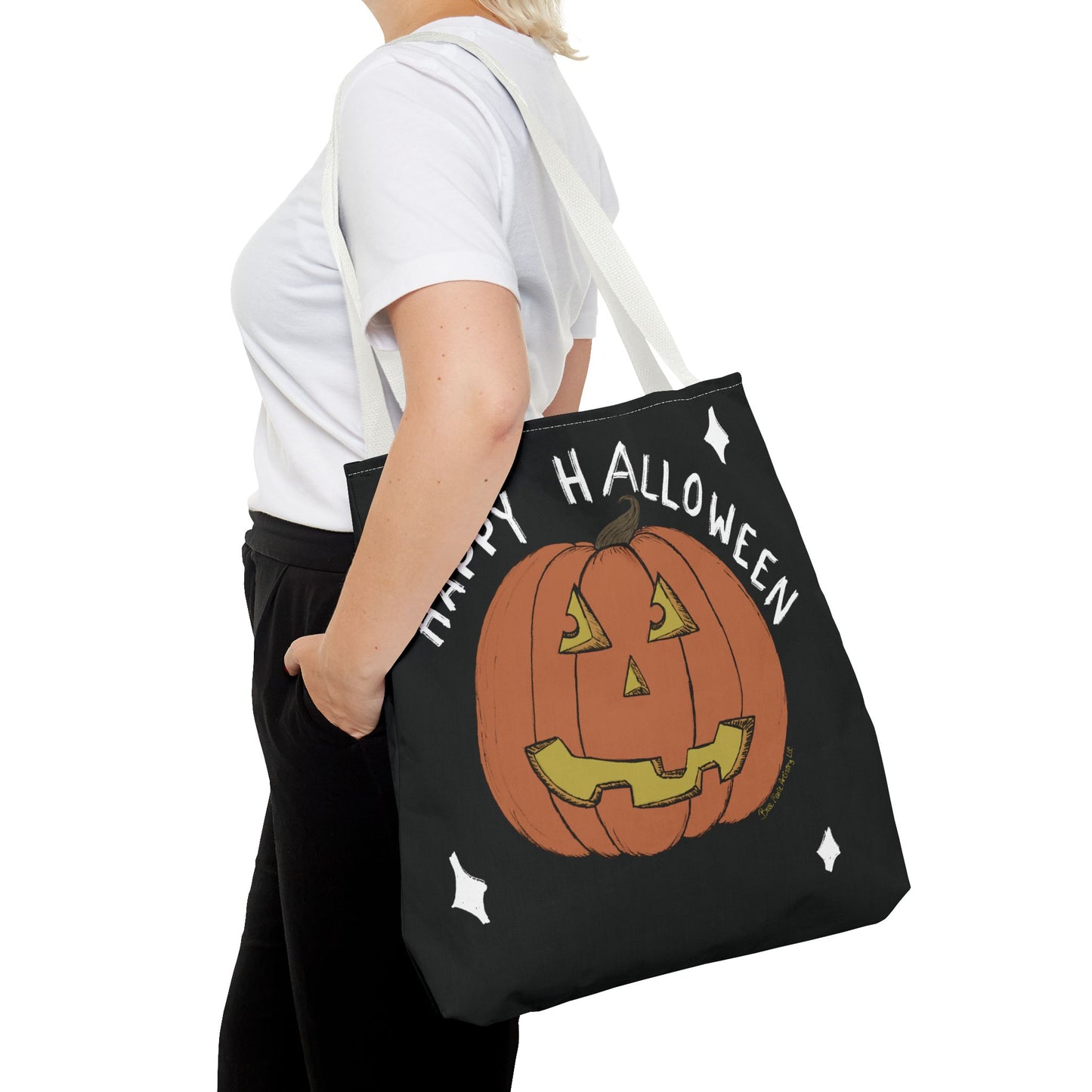 Happy Halloween Pumpkin - Large Tote Bag