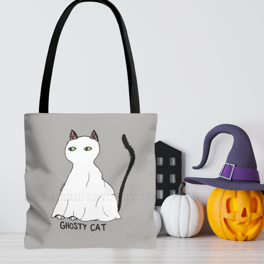 Ghosty Cat - Large Tote Bag