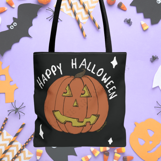 Happy Halloween Pumpkin - Large Tote Bag