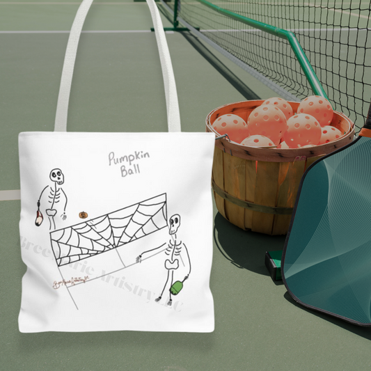 Skeleton Pumpkin Ball - Large Tote