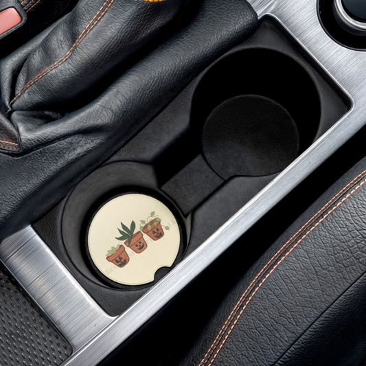 Terracotta Pumpkin Planters - Car Coaster (s)