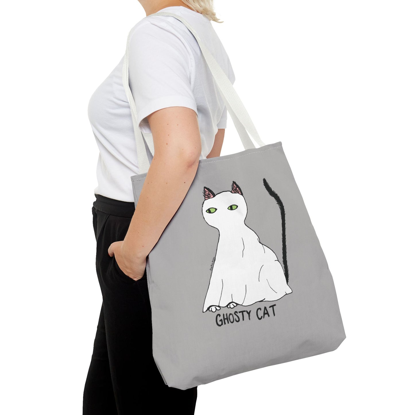 Ghosty Cat - Large Tote Bag